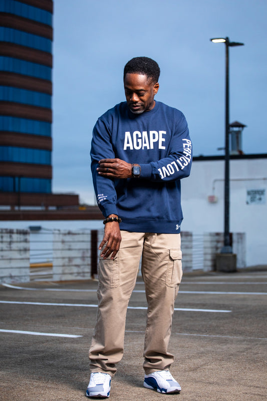 Agape Perfect Love Navy Sweater (clearance)