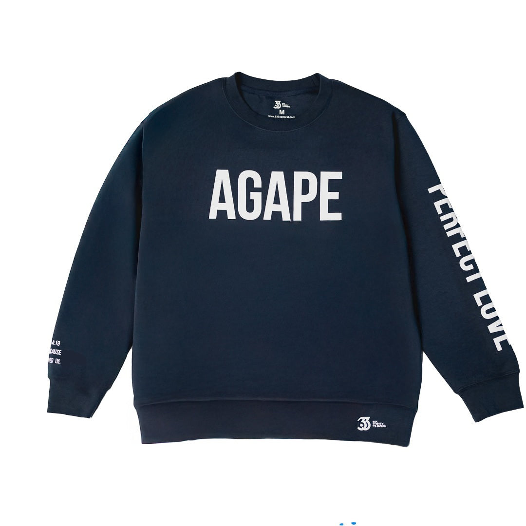 Agape Perfect Love Navy Sweater
