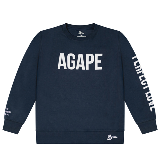 Agape Perfect Love Navy Sweater