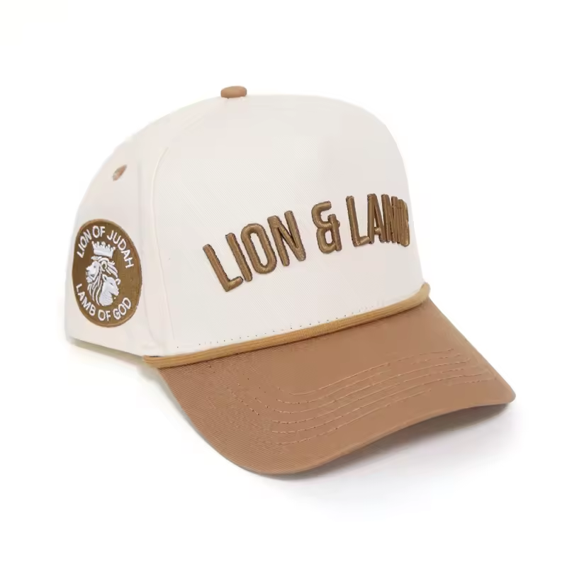 Lion & Lamb Snapback Hat (Mocha/Cream)