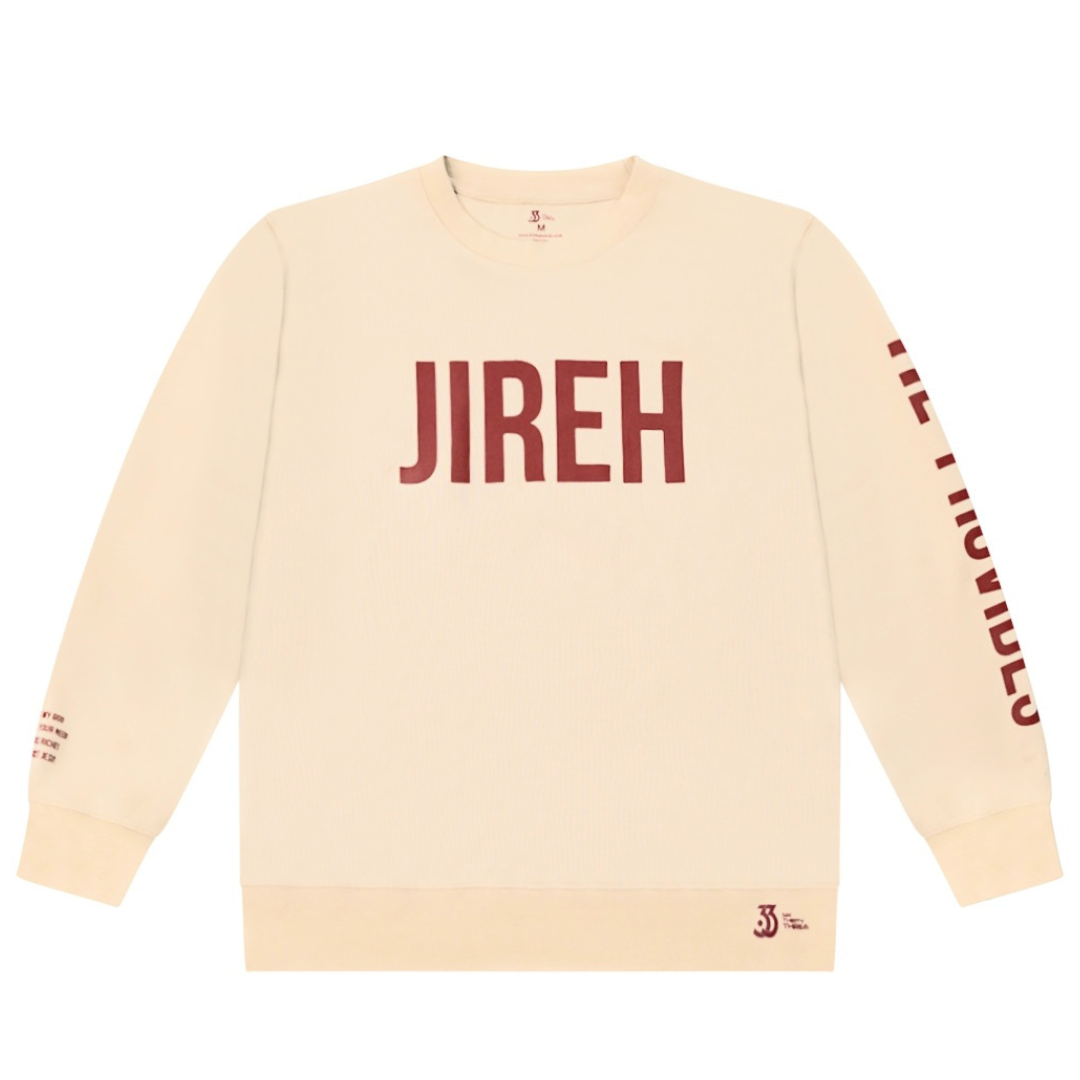 JIREH HE PROVIDES CREAM SWEATER
