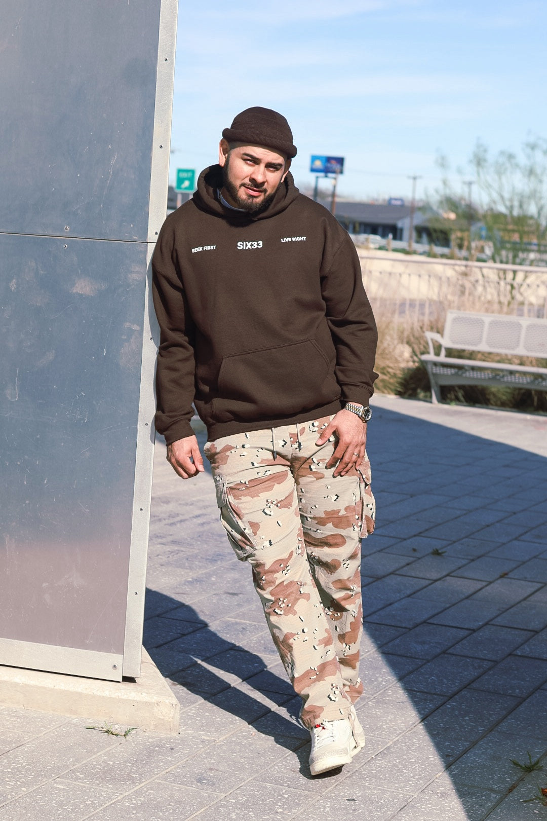 633 IMPACT HOODIE (DARK BROWN)