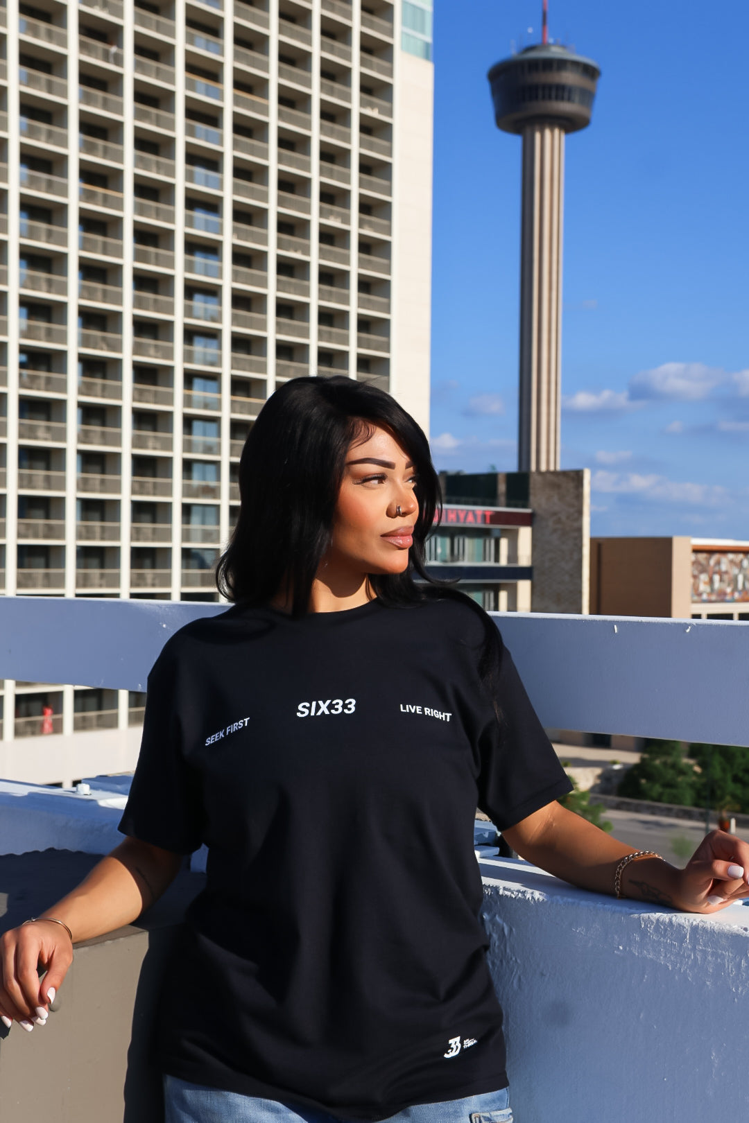 633 IMPACT TEE (BLACK/WHITE)