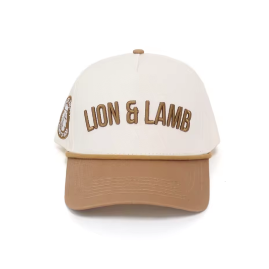 Lion & Lamb Snapback Hat (Mocha/Cream)