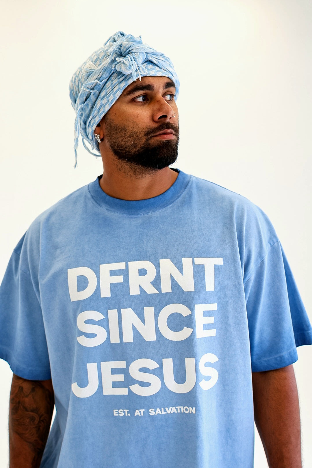 DFRNT SINCE JESUS DENIM PREMIUM TEE