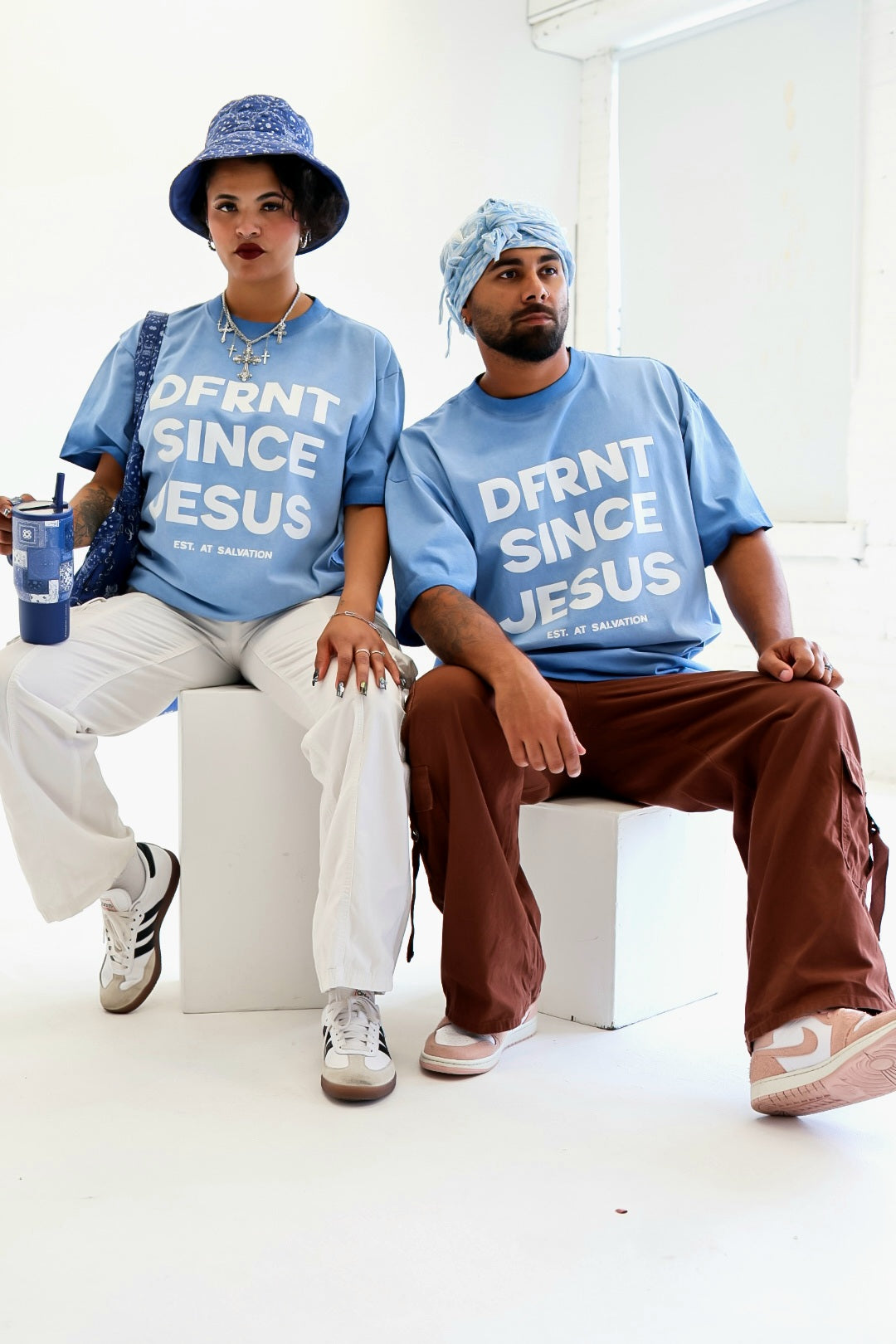 DFRNT SINCE JESUS DENIM PREMIUM TEE